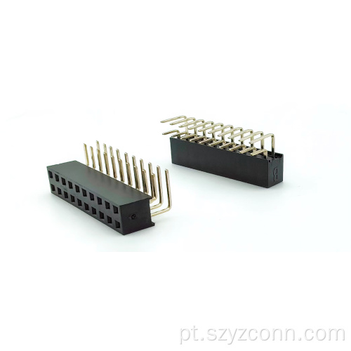 Conector de cabeçote fêmea com passo de 2,54 mm 20P